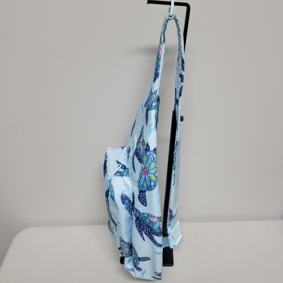 Vera Bradley Just Turtles Sling Backpack. - Picture 7 of 14